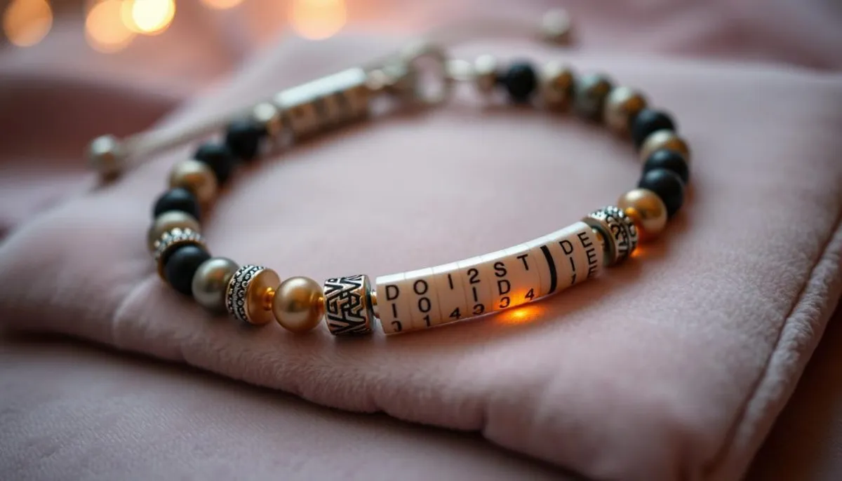Bracelet bijou morse secret personnalisé