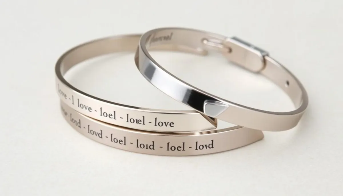 bracelet couple morse en acier inoxydable