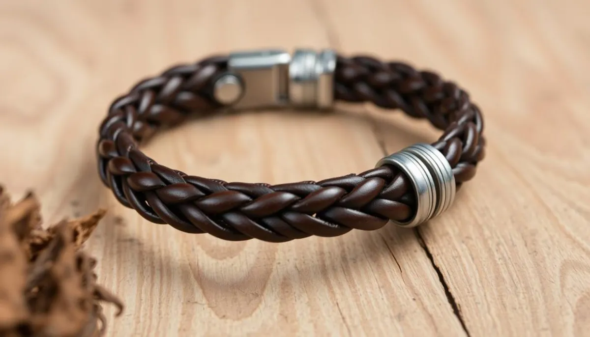 bracelet cuir tressé