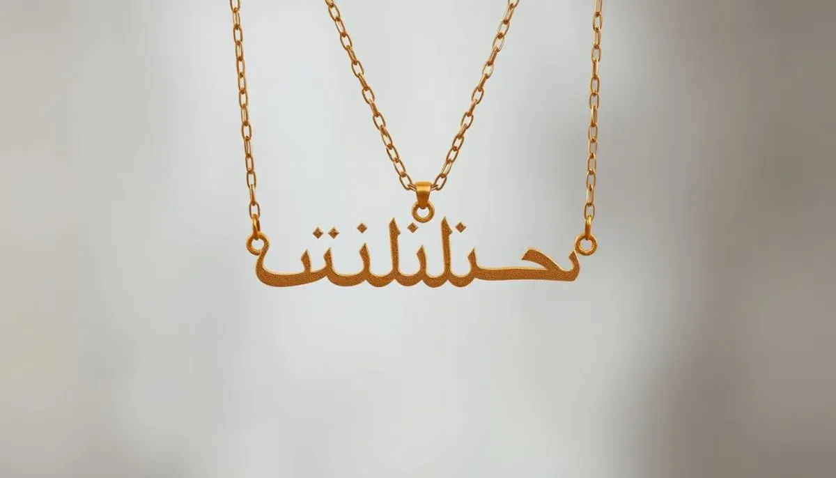 collier personnalisé en arabe