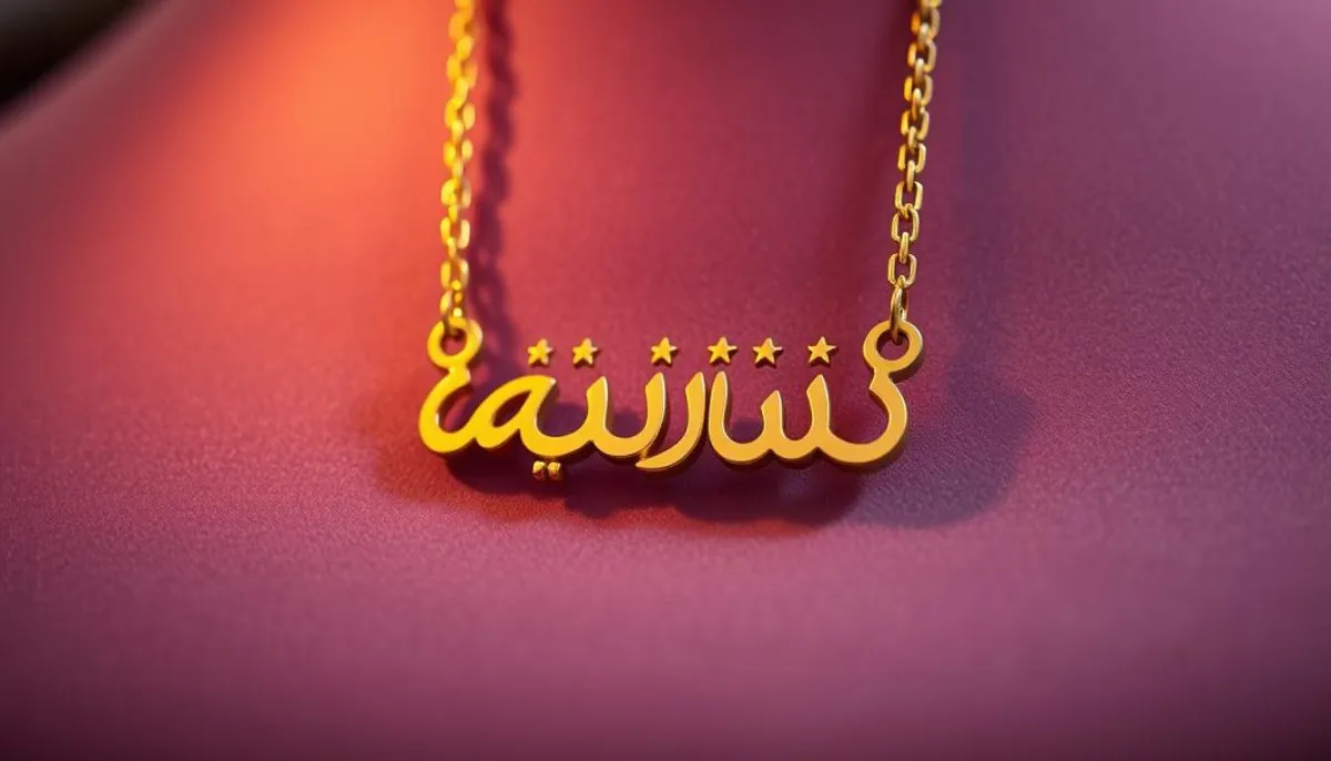 collier prénom en arabe