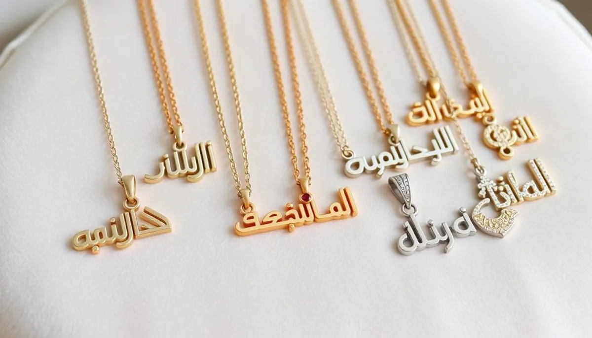 Collier prénom en arabe designs populaires
