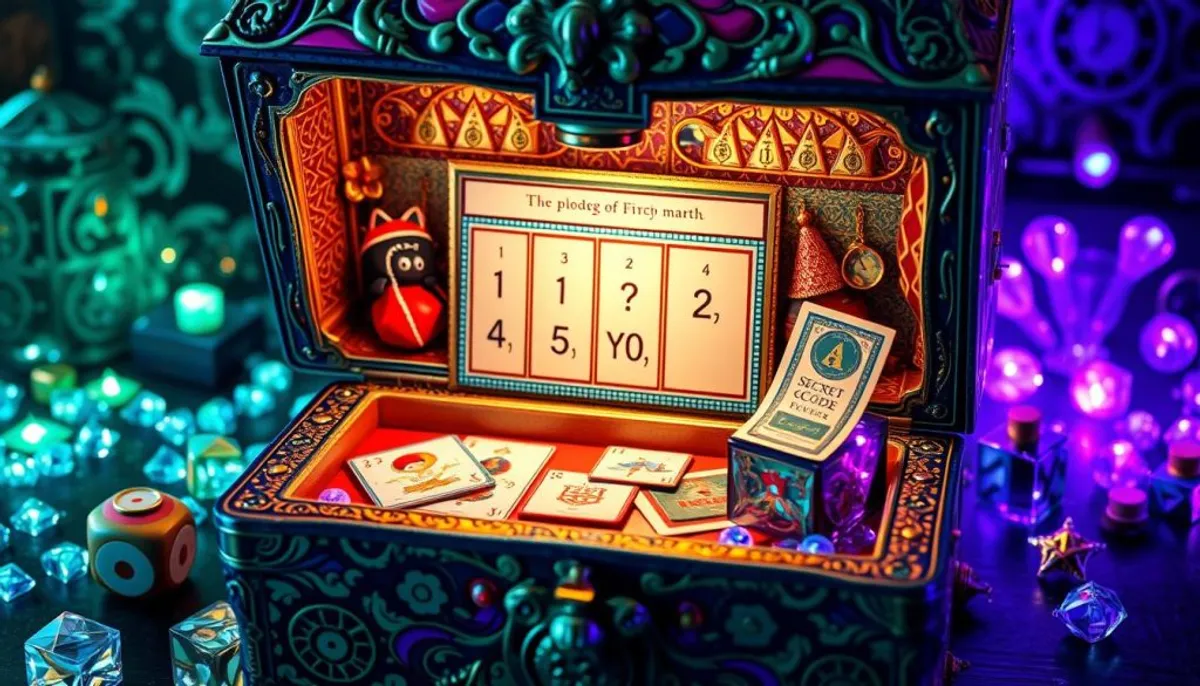Jeux intégrés dans la boîte à secret